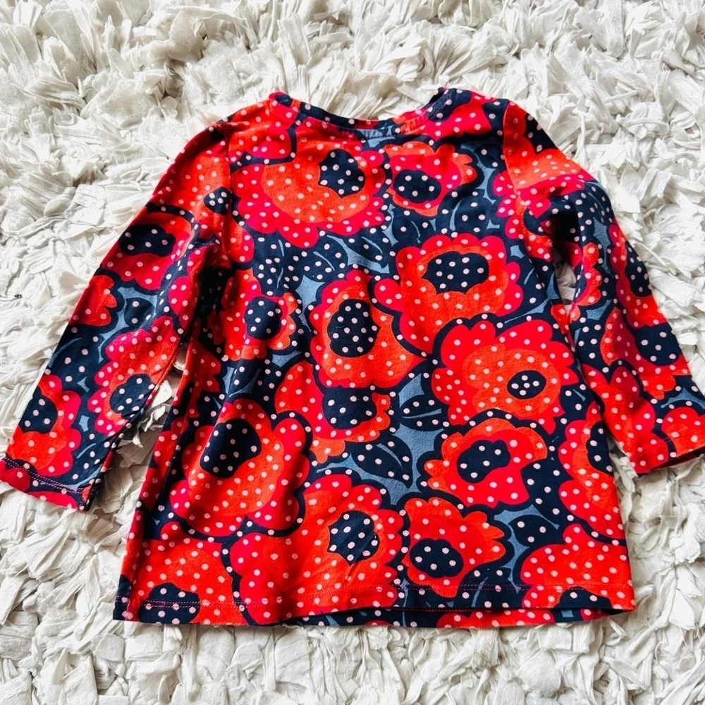 Baby Gap girls floral polka dot mini dress size 2 toddler